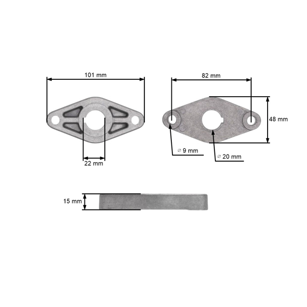 Držák žacího nože pro zahradní traktory Stiga (OEM 1134-9061-01 1134208201)