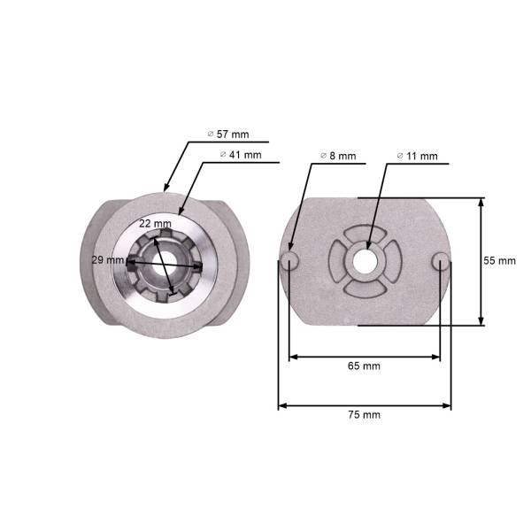 Držiak žacieho noža pre kosačky Castel Garden Alpina Stiga (OEM 224656070 22465607/0 1111-9120-01)