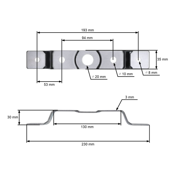 Držiak žacieho noža pre záhradné traktory Alpina Castel Garden Stiga (OEM 27787045 27787045/0 27787045/1 327787045/1 1136-1012-01)