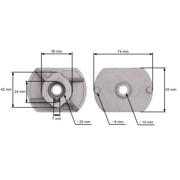 Držiak žacieho noža pre záhradné traktory Castel Garden Stiga Viking Honda Dolmar Brill Sabo Solo (OEM 25463200/0 1136-0221-01 1134-9159-01 664 463 200 25463200)