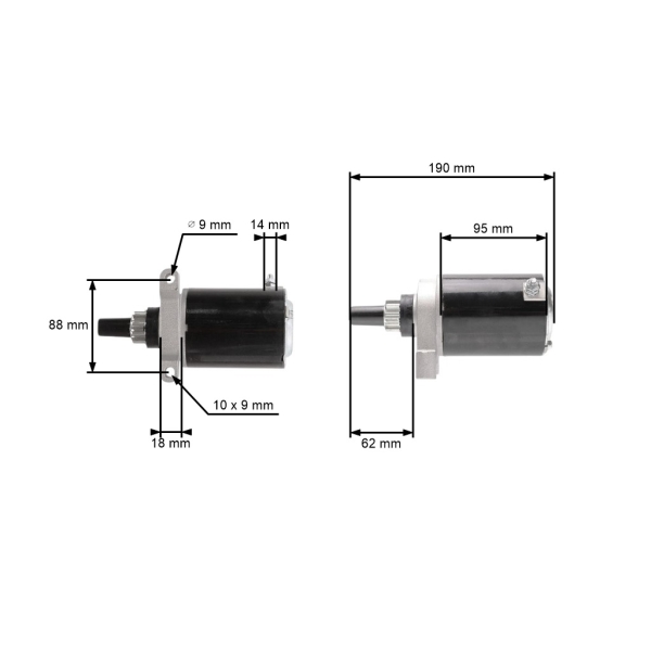 Elektický startér pro motory Tecumseh (OEM 36914)