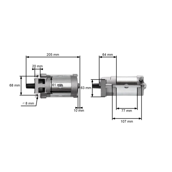 Elektrický štartér pre motory Loncin LC2P82F (OEM 270360146-0001)