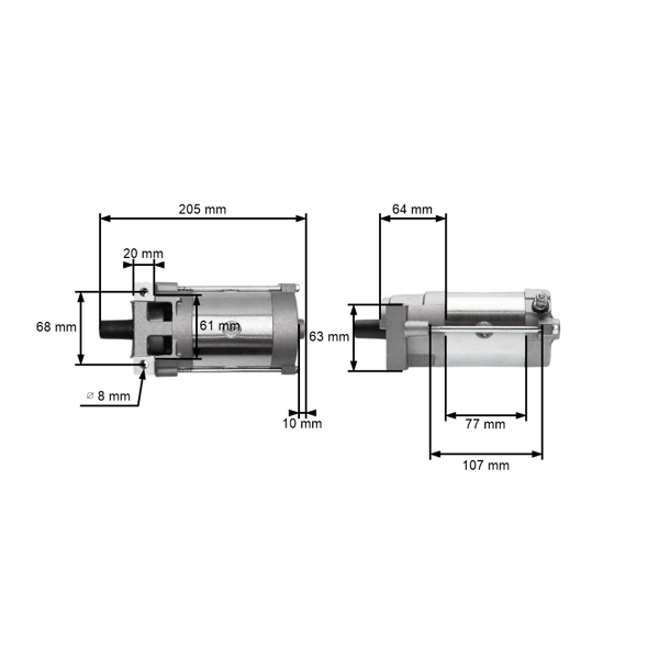 Elektrický štartér pre motory Loncin LC2P82F (OEM 270360146-0001)