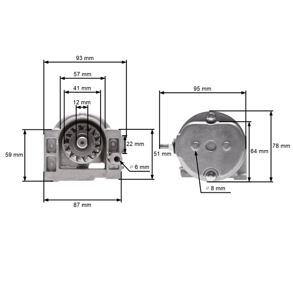Elektrický štartér pre motory Zongshen XP620 17,6 PS (OEM 100009805)