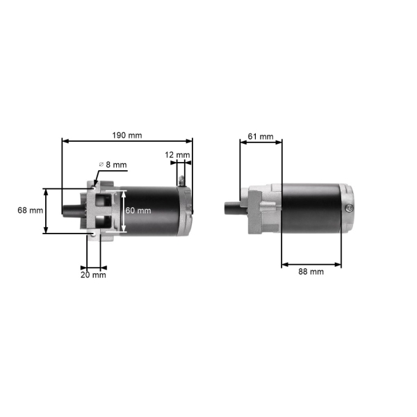 Elektrický startér pro motory Loncin LC1P88F LC1P90F LC1P92F (OEM 270360132-0004 270360077-0001 270360077-T381)