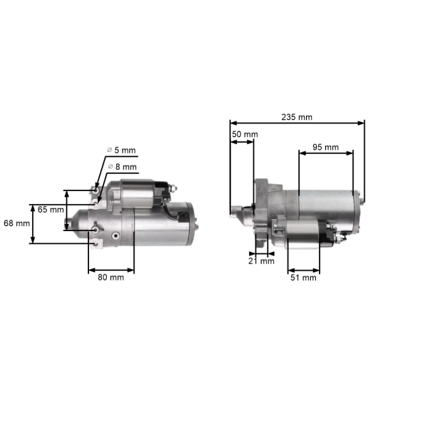 Elektrický startér pro motory Zongshen GB1000 (OEM 100098108)