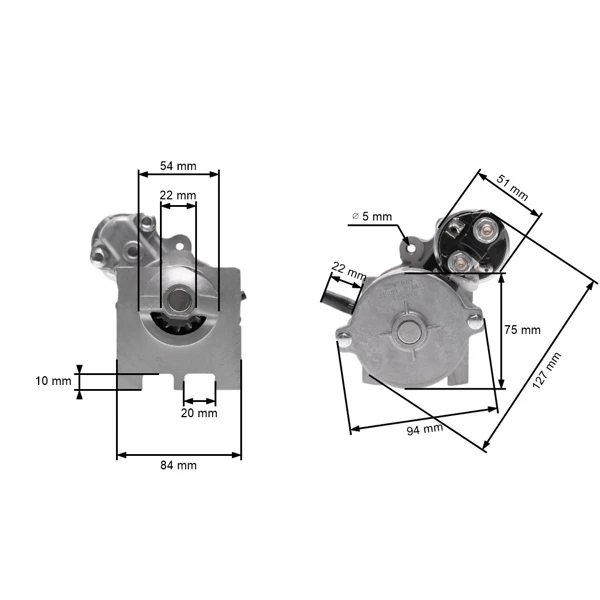 Elektrický startér pro motory Zongshen XP680 GB680 (OEM 100009806)