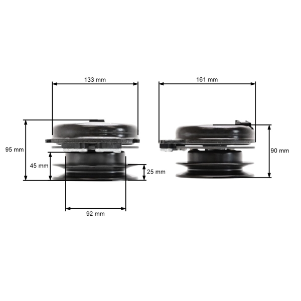 Elektromagnetická spojka pro zahradní traktory Alko T18 T20 Stihl Viking MT4097 MT4112 MT4412 MT6112 MT6127 originální díl Warner (OEM 521736 521684 61701602010)
