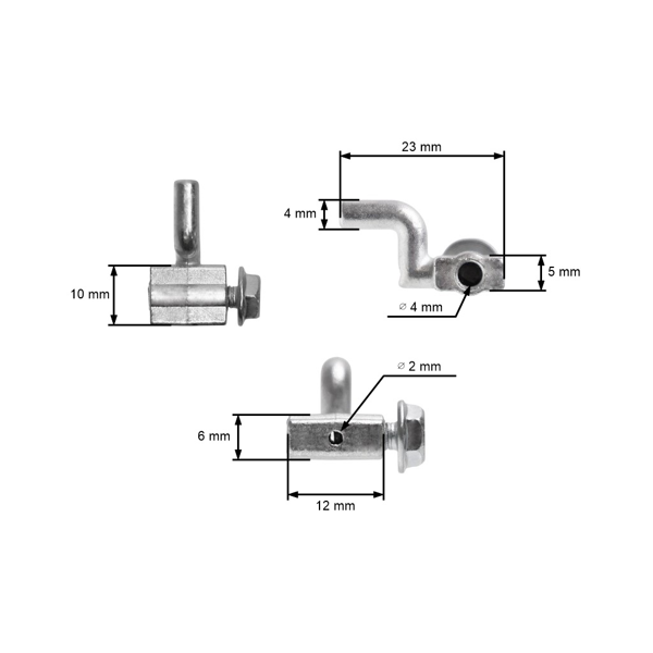 Hliníková univerzální koncovka lanka