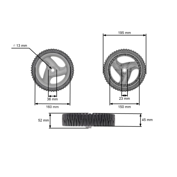 Hnacie koleso pre kosačky Husqvarna Partner Electrolux Craftsman McCulloch Poulan (OEM 532403495 583720301)