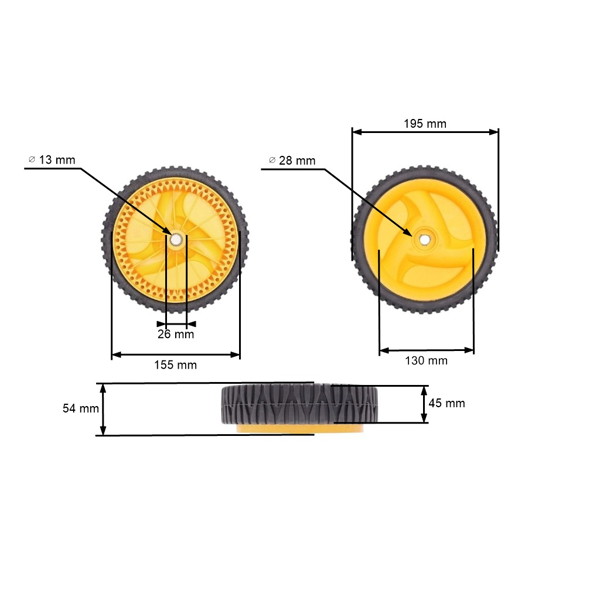 Hnacie koleso pre záhradné kosačky Husqvarna Partner Electrolux Craftsman McCulloch (OEM 532402936 583719401 532402567)
