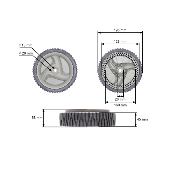 Hnacie koleso pre záhradné kosačky Husqvarna Partner Electrolux Craftsman McCulloch Poulan (OEM 532402936 583719401 180759 700953)