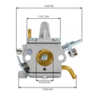 HS PARTS karburátor pro křovinořezy Stihl FS400 FS450 FS480 FR350 FR450 FR480 SP400 SP450 SP451 SP481 novější modely typ Zama C1Q-S154 C1Q-S94 (41281200607)