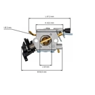 HS PARTS karburátor pro motorové pily Husqvarna 445 445E 450 Jonsered CS2245 CS2245II CS2250S McCulloch CS450 (OEM 506450401)
