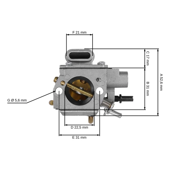HS PARTS karburátor pro motorové pily Stihl 029 039 MS290 MS310 MS390 (OEM 11271200650)