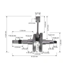 HS PARTS kliková hřídel pro motorové pily Stihl 024 026 MS240 MS260 (OEM 11210300405)