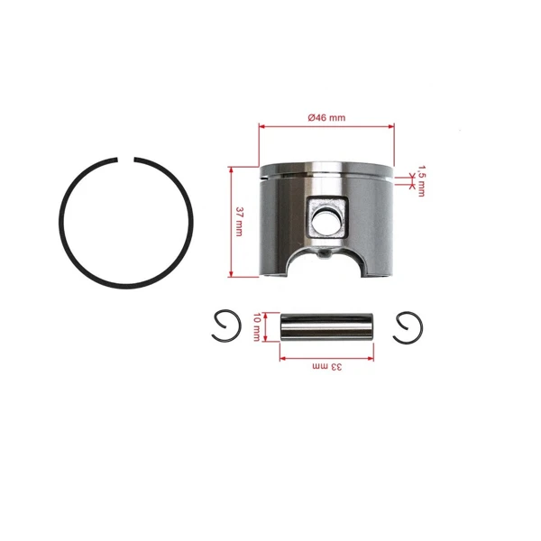 HS PARTS kompletní píst pro motorové pily Husqvarna 55 55 Rancher 46 mm (OEM 503169171)