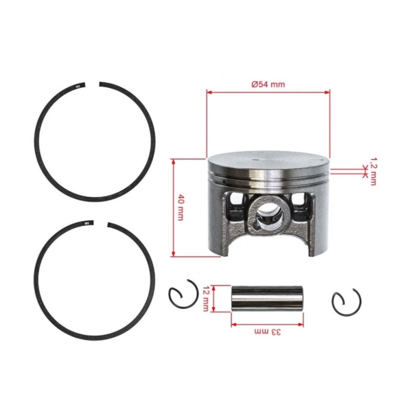HS PARTS kompletní píst pro motorové pily Stihl 046 MS460 54 mm (OEM 11280302009)