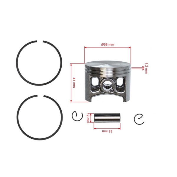 HS PARTS kompletní píst pro motorové pily Stihl 066 MS660 56 mm (OEM 11220302005)