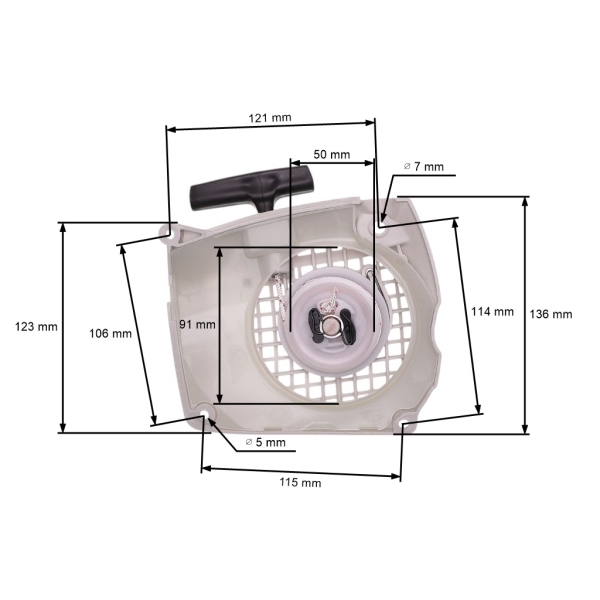 HS PARTS kompletní startér pro motorové pily Stihl MS231 MS251 MS231 C MS251 C (OEM 11430802103)