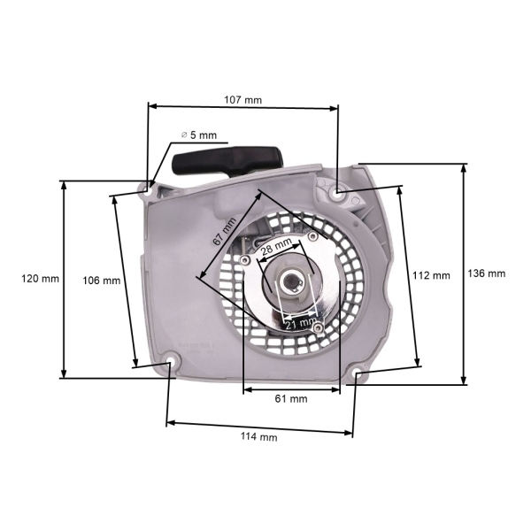 HS PARTS kompletní startér pro motorové pily Stihl MS231 MS251 (OEM 11430801830)