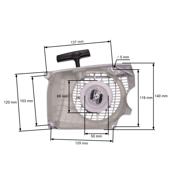 HS PARTS kompletní startér pro motorové pily Stihl MS362 MS362C (OEM 11400802103)