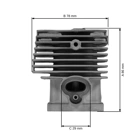 HS PARTS kompletní válec s pístem pro křovinořezy Stihl FS200 FS200R FS250 FS250R FS300 FS350 FS380 FT250 40 mm (OEM 41340201219)
