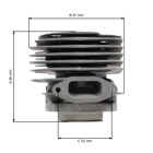 HS PARTS kompletní válec s pístem pro motorové a rozbrušovací pily Husqvarna 362XP 371XP 372XP 371K Jonsered 2063 2071 2163 2171 CS2163 CS2171 50 mm (OEM 503691073)