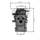 HS PARTS kompletní válec s pístem pro motorové pily Husqvarna 135 135E 140 140E 435 435E 440 440E Jonsered CS2240 CS2240 IICS2240 S II 41 mm (OEM 504735101)