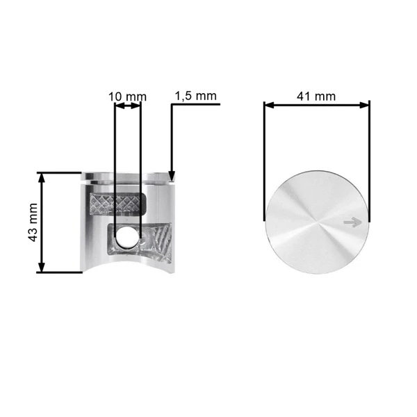 HS PARTS kompletní válec s pístem pro motorové pily Husqvarna 135 135E 140 140E 435 435E 440 440E Jonsered CS2240 CS2240 IICS2240 S II 41 mm (OEM 504735101)
