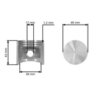 HS PARTS kompletní válec s pístem pro motorové pily Husqvarna 362 365 365H Jonsered 2065 2165 CS2165 48 mm (OEM 503691072)