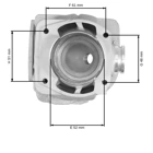 HS PARTS kompletní válec s pístem pro motorové pily Husqvarna 362XP 365 371XP 372XP 371K 375K Jonsered 2063 2071 2163 2171 CS2163 CS2171 52 mm