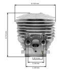 HS PARTS kompletní válec s pístem pro motorové pily Husqvarna 570 575 575XP 51 mm (OEM 537254102)