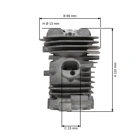 HS PARTS kompletní válec s pístem pro motorové pily OLEO-MAC Oleomac 937 GS370 Efco 137 38 mm (OEM 50182005A)