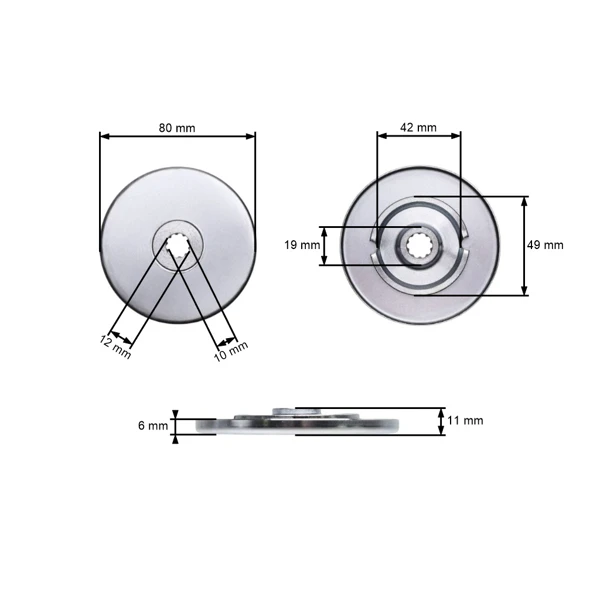 HS PARTS opěrná miska žacího nože pro křovinořezy Stihl FS44 FS55 FS70 FS74 FS87 FS108 FS120 FS130 FS250 (OEM 41377103800)