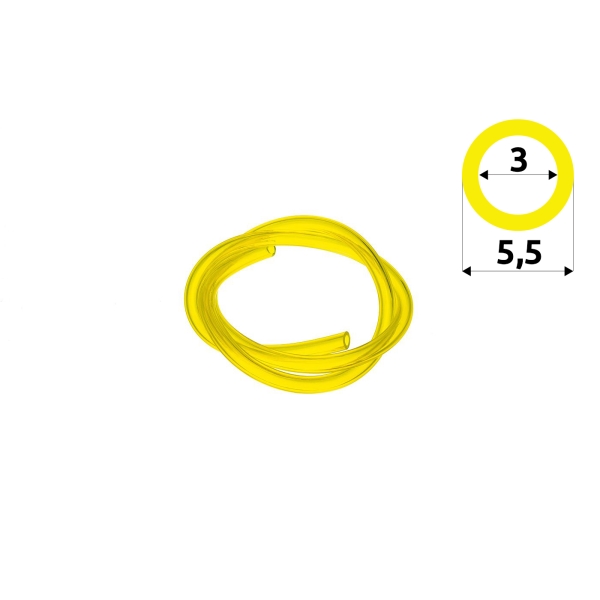 HS PARTS palivová hadička 3,0 mm x 5,5 mm x 1,0 m