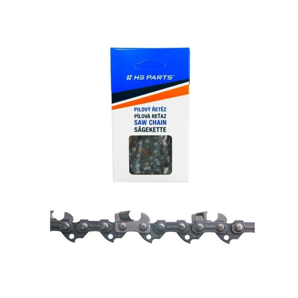 HS PARTS Pílová reťaz s karbidovým hrotom 3/8" .043" (1,1 mm) 50 článkov so štvorcovým zubom pre Stihl 017 018 019T MSE140 MS170 MS171 MS180 MS181 MS190 MS191T MS192 HT70 HT75 HT100 HT101