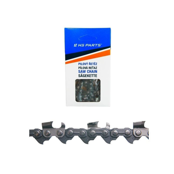 HS PARTS Pilový řetěz s karbidovými hroty 3/8" .058" (1,5 mm) 56 článků hranatý zub pro Husqvarna 66 162 181 266 268 362 365 372XP 380 385 390XP 394XPG 555 560XP 562 570 572 575XP 576XP
