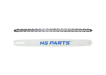 HS PARTS profesionálna vodiaca lišta 26" (65 cm) 3/8" .058" (1,5 mm) + pílová reťaz 89 článkov hranatý zub pre Husqvarna 61 66 266 268 272 365 372XP 380 585 Solo 665 681 Jonsered 2077 2171 Dolmar PS6400 Makita DCS6400