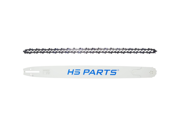 HS PARTS profesionálna vodiaca lišta 28" (70 cm) 3/8" .058" (1,5 mm) + pílová reťaz 92 článkov hranatý zub pre Husqvarna 61 66 266 268 272 365 372XP 380 585 Solo 665 681 Jonsered 2077 2171 Dolmar PS6400 Makita DCS6400