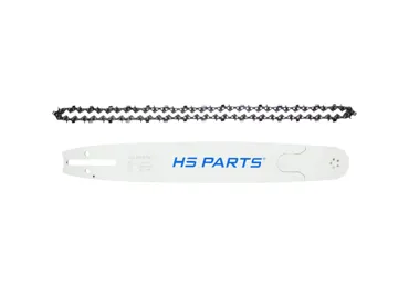 HS PARTS profesionální vodící lišta 17" (43 cm) 3/8" .058" (1,5 mm) + pilový řetěz 64 článků hranatý zub pro Husqvarna 268 365 372 395 562 565 570 576 Jonsered CS2172 CS2188 Dolmar PS6400 PS7300 Shindaiwa 550 695 757 Solo 665 670 690