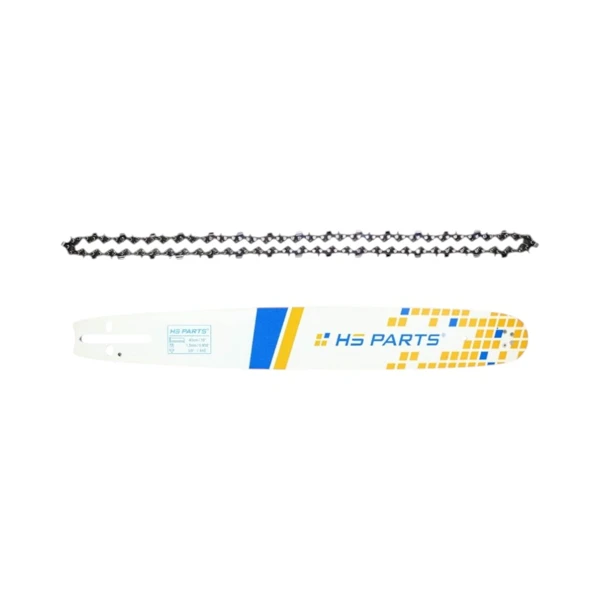 HS PARTS profesionální vodící lišta 18" (45 cm) 3/8" .058" (1,5 mm) + pilový řetěz 64 článků hranatý zub pro Hecht 962 Shindaiwa 598 600 600SX 601SX 731SX Zenoah G621AVS Echo CS590 CS600 CS610 CS680 CS8002 Alko 251 261 460 480
