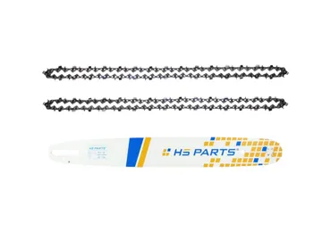 HS PARTS profesionální vodící lišta 20" (50 cm) 3/8" .050" (1,3 mm) + 2 x pilový řetěz 72 článků hranatý zub pro Stihl 036 044 048 056 066 MS290 MS310 MS360 MS361 MS362 MS391 MS440 MS441 MS462 MS460 MS640 MS650 MS660 MS500i