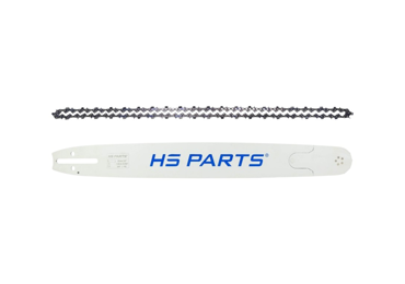 HS PARTS profesionální vodící lišta 22" (55 cm) 3/8" .058" (1,5 mm) + pilový řetěz 76 článků hranatý zub pro Husqvarna 61 66 266 268 272 365 372XP 380 585 Solo 665 681 Jonsered 2077 2171 Dolmar PS6400 Makita DCS6400