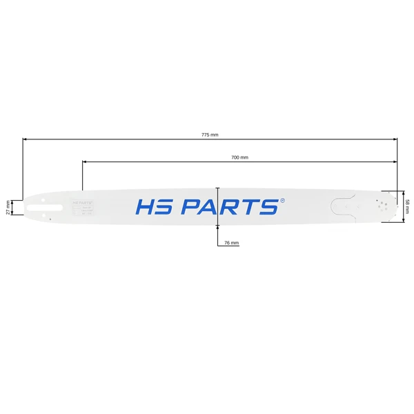 HS PARTS profesionální vodící lišta 28" (70 cm) 3/8" .063" (1,6 mm) 91 čl. pro Stihl 034 036 039 041 042 044 046 056 066 MS290 MS390 MS340 MS360 MS361 MS362 MS380 MS381 MS440 MS460 MS441 MS640 MS650 MS660 MS500i