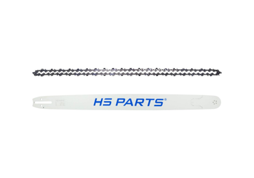 HS PARTS profesionální vodící lišta 30" (75 cm) 3/8" .058" (1,5 mm) + pilový řetěz 102 článků hranatý zub pro Husqvarna 61 66 266 268 272 365 372XP 380 585 Solo 665 681 Jonsered 2077 2171 Dolmar PS6400 Makita DCS6400