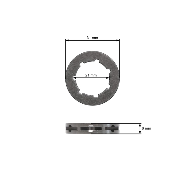 HS PARTS prstýnek .325" 7 zubů řetězky pro motorové pily Husqvarna 40 45 55 136 246 257 262XP 350 346XP 359 555 562XP Jonsered 2036 2145 CS2141 (OEM 501457402)