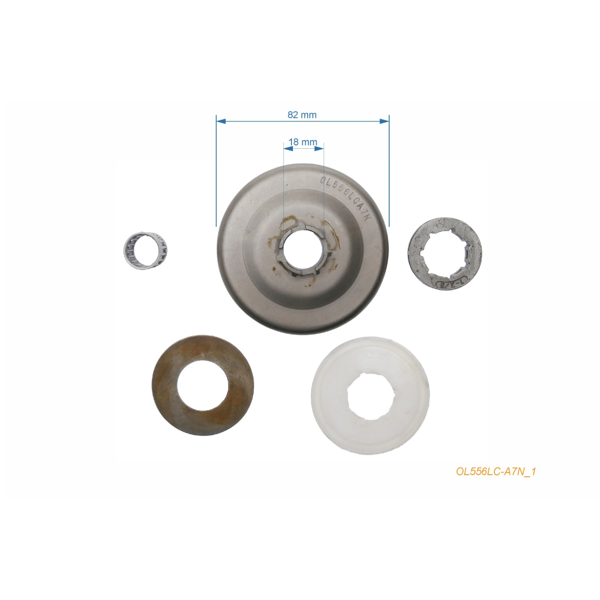HS PARTS reťazka 3/8" 7 zubov pre motorové píly OLEO-MAC Oleomac Olympyk 970 971 980 981 985 HD GS720 GS 820 John Deere CS71 CS81 (OEM 97000207)