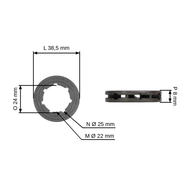 HS PARTS řetězka 0.404
