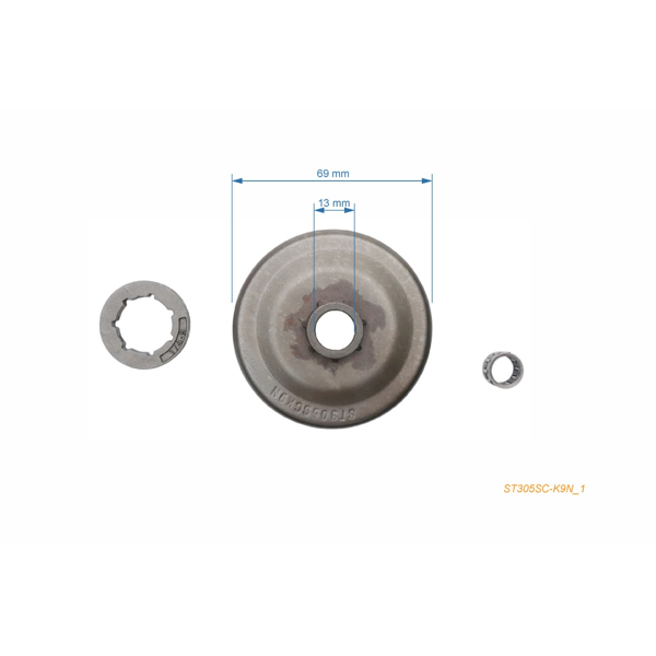 HS PARTS řetězka 1/4" 9 zubů pro motorové pily Stihl 017 018 019T MS170 MS171 MS180 MS190 MS191T MS181 MS190 MS191 MS210 MS230 MS231 MS241 MS251 (OEM 11236402007)